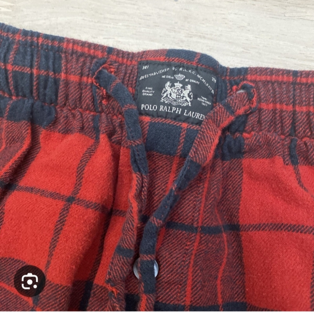 Polo by Ralph Lauren Men's Red and Black Plaid Sleep Lounge Pants, M, GUC - Picture 3 of 3
